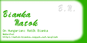 bianka matok business card